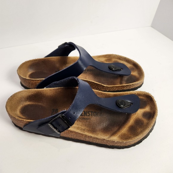 Birkenstock Gizeh Women's Casual Comfy Thong Sandals Blue Size 38 (7-7.5) - Picture 5 of 8